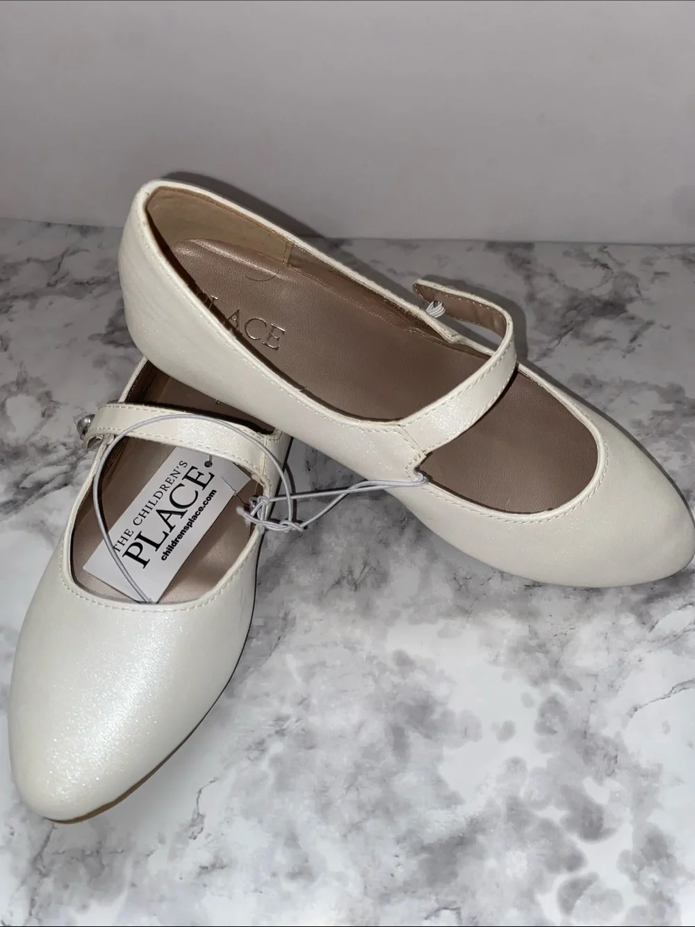 The Children's Place Cream Mary Jane Flats